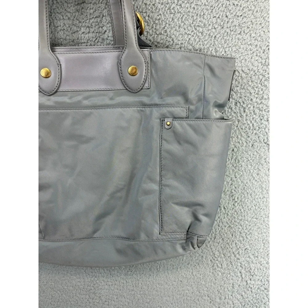 Marc by Marc Jacobs Nylon Tote Bag Womens Medium Gray Crossbody Shoulder Diaper